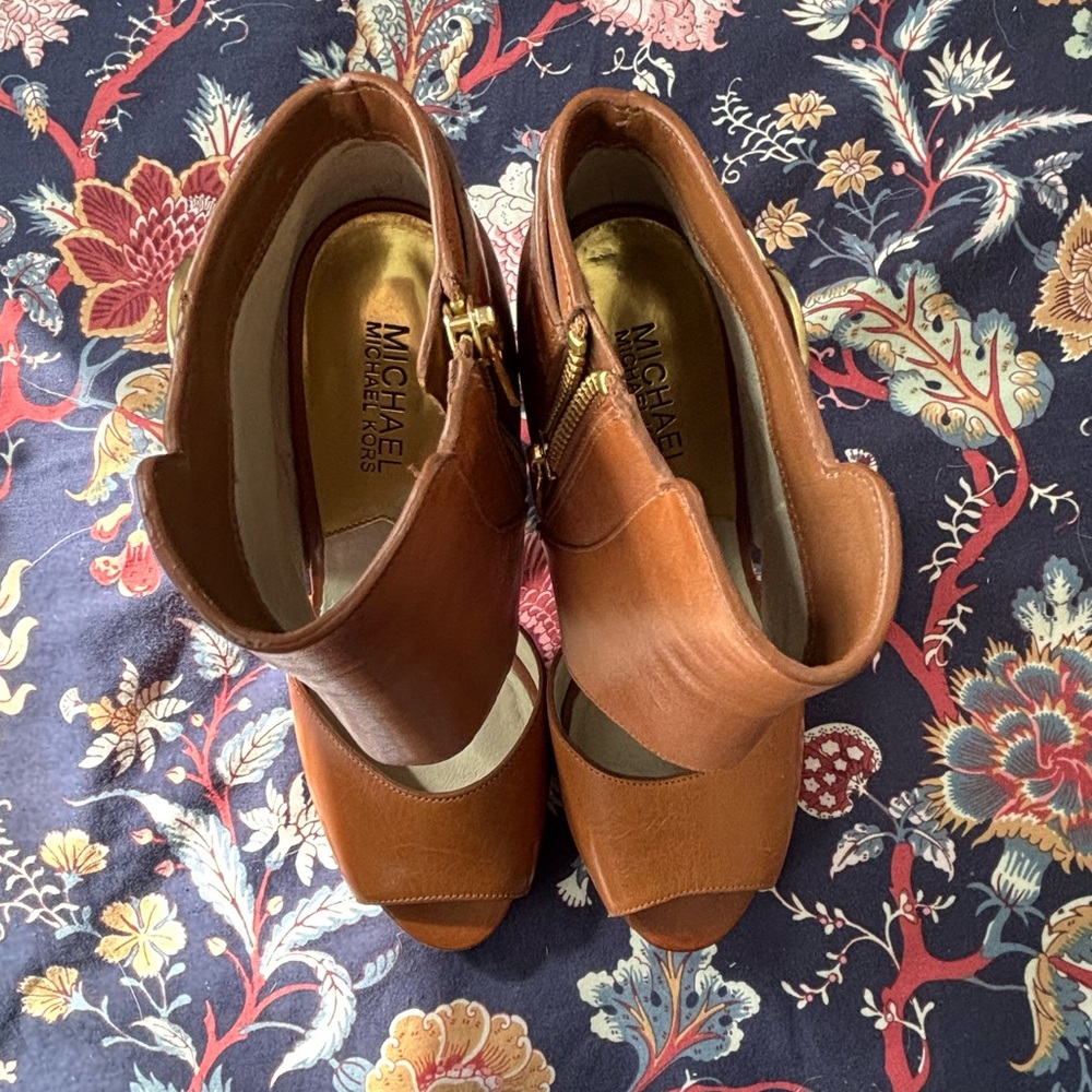 Michael Kors Tan Heeled Boots